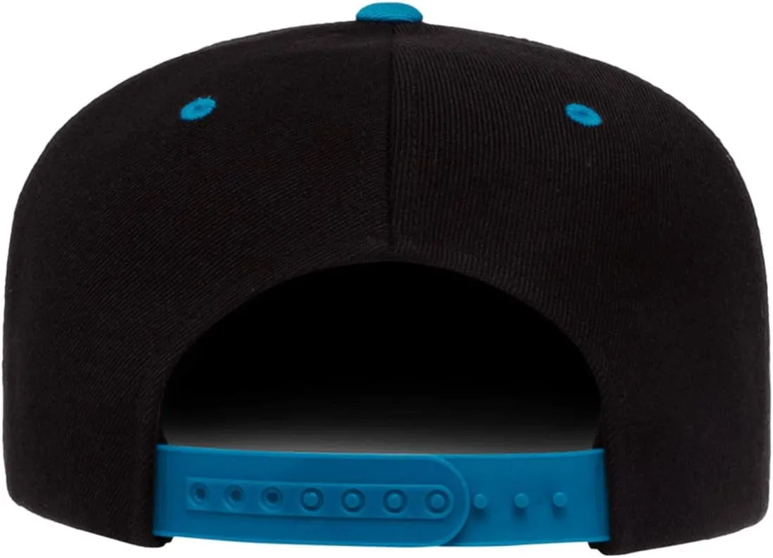 Flexfit Yupoong Classics Mens Womens 6-Panel Premium Adjustable Baseball Cap, Snapback, Flat Bill, One Size