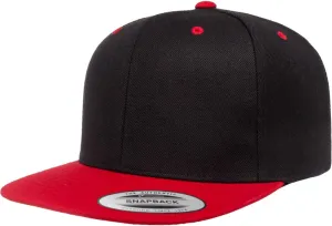 Flexfit Yupoong Classics Mens Womens 6-Panel Premium Adjustable Baseball Cap, Snapback, Flat Bill, One Size