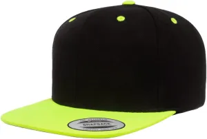 Flexfit Yupoong Classics Mens Womens 6-Panel Premium Adjustable Baseball Cap, Snapback, Flat Bill, One Size