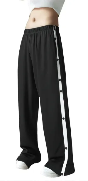 FZVYD Women's Casual Joggers Sweatpants Baggy Wide Straight Leg Loose Elastic Waist Drawstring Pants Trousers with Pockets