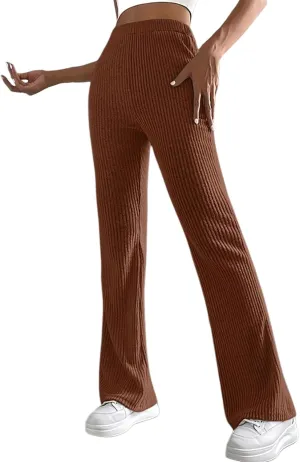 FZVYD Women's Casual Joggers Sweatpants Baggy Wide Straight Leg Loose Elastic Waist Drawstring Pants Trousers with Pockets