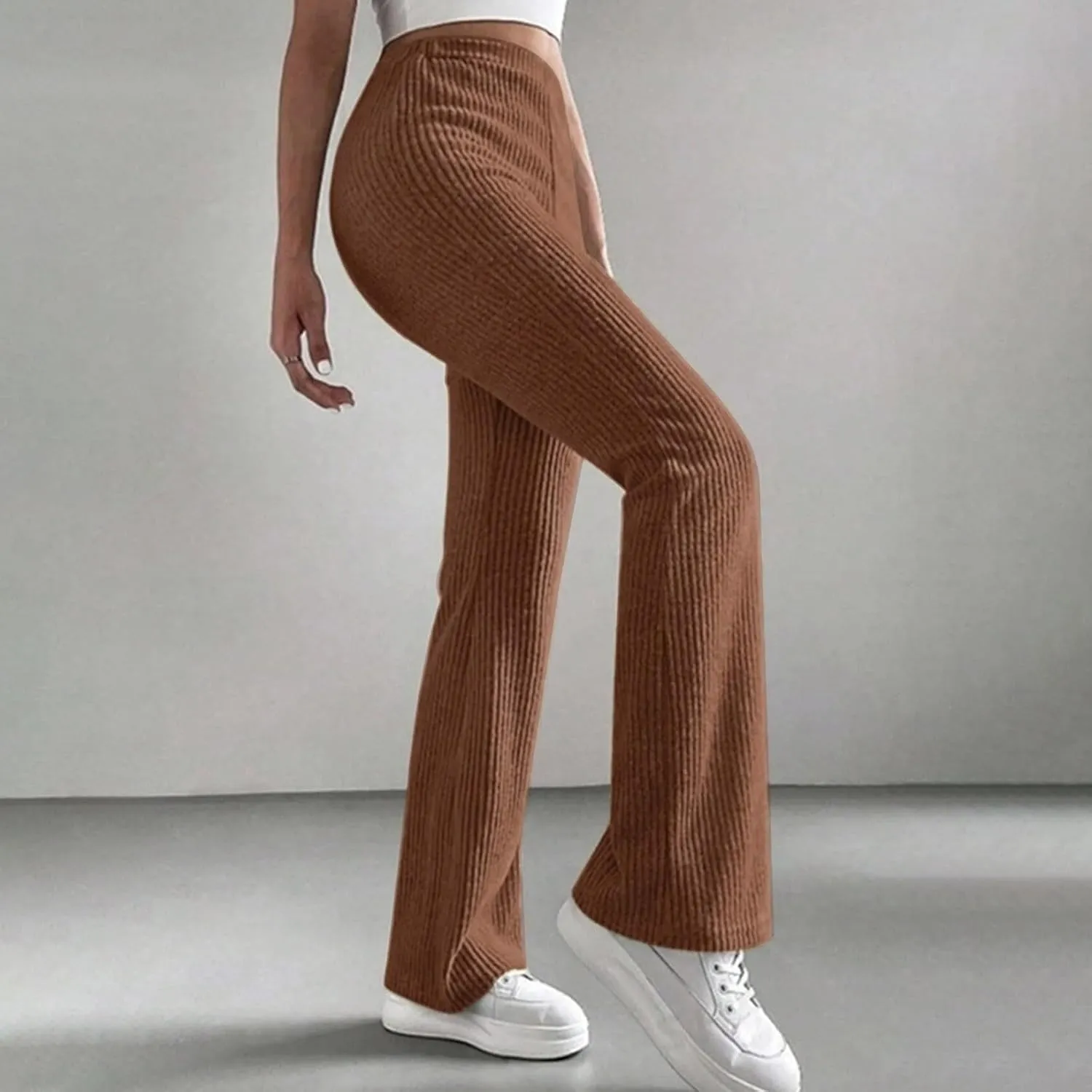 FZVYD Women's Casual Joggers Sweatpants Baggy Wide Straight Leg Loose Elastic Waist Drawstring Pants Trousers with Pockets