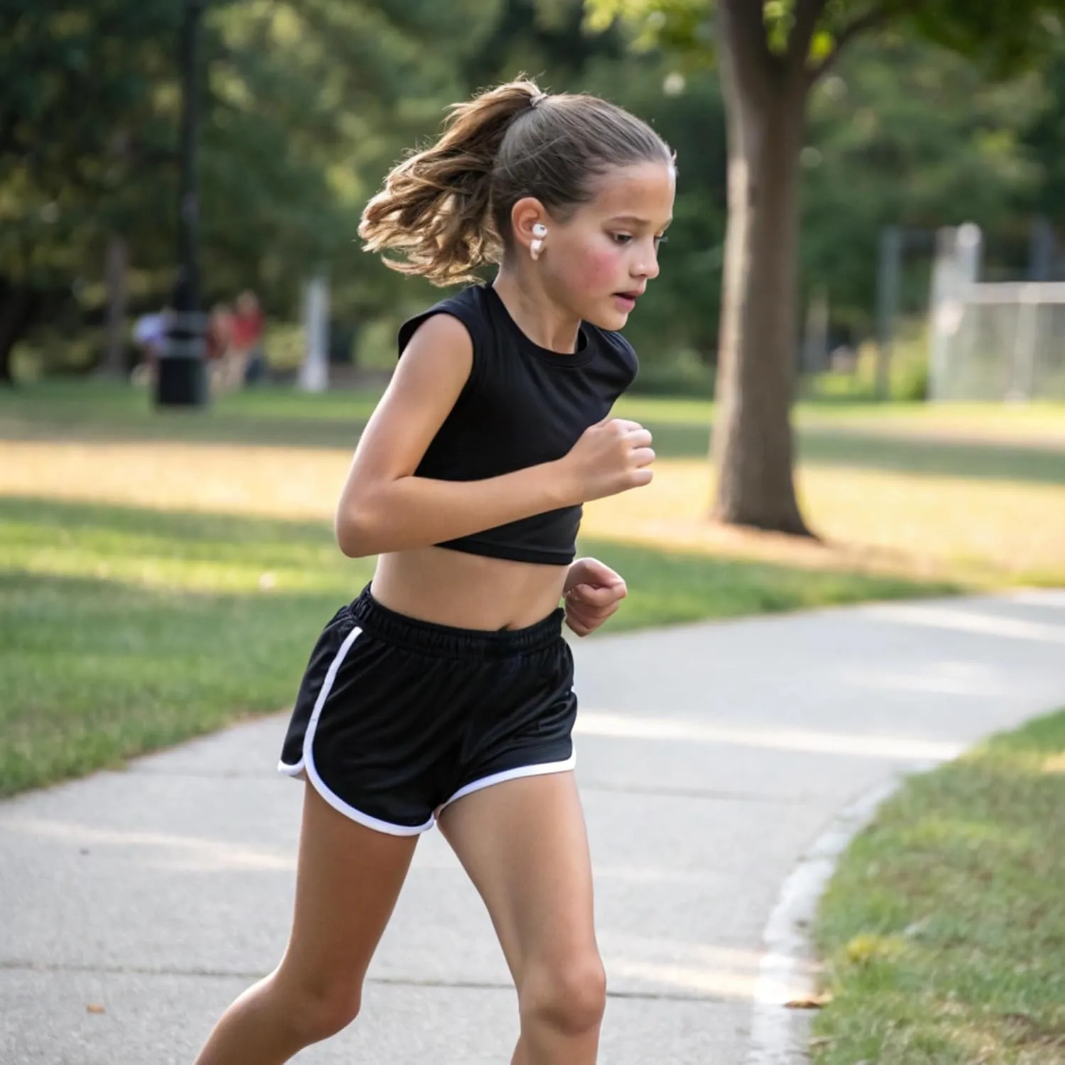 Girls Dolphin Shorts, Athletic Running Shorts for 5-16 Years