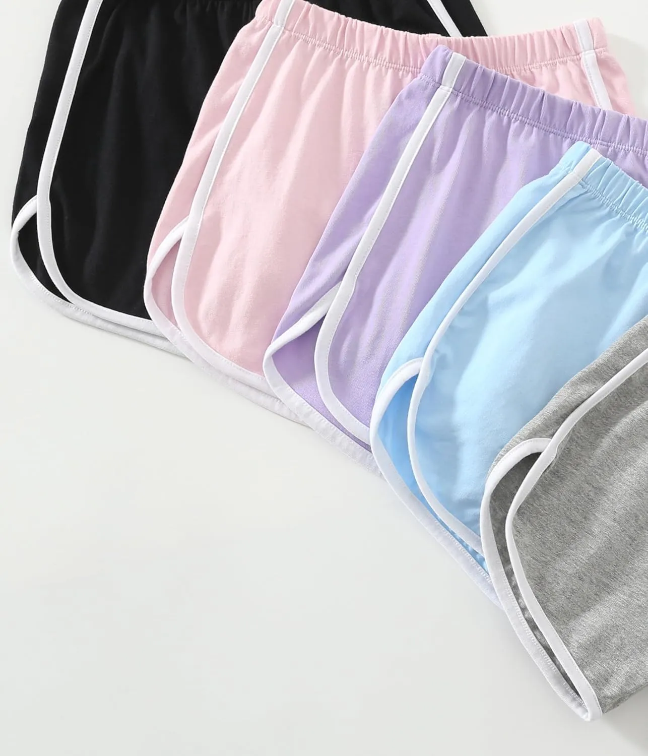 Girls Dolphin Shorts, Athletic Running Shorts for 5-16 Years