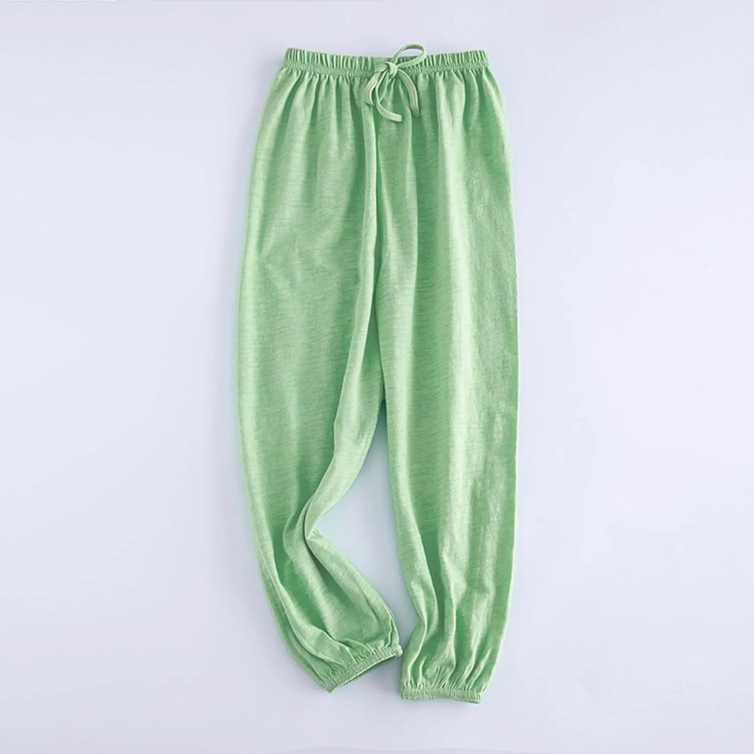 Girls Solid Color Lightweight Baggy Joggers Elastic Waist Sweatpants Kids Cotton Pants Loose Casual Joggers Pants