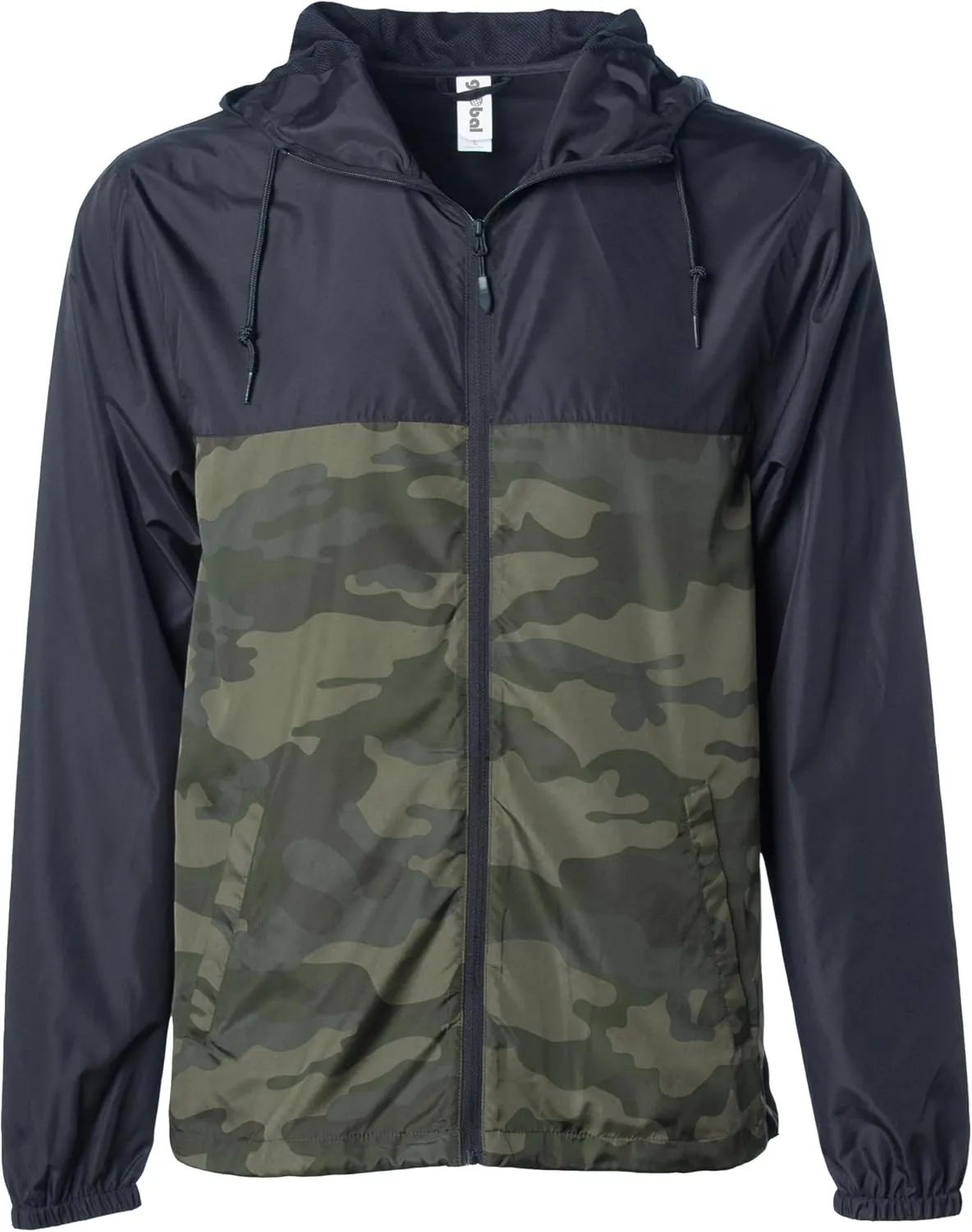 Global Blank Men's Windbreaker Jacket Lightweight Water-Resistant Windbreakers for Men
