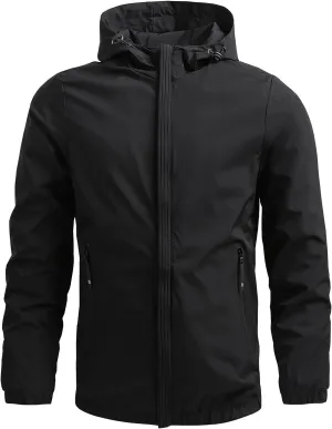 Hiking Rain Jacket Blouse Mens Waterproof Jacket Golf Wind Breaker Jackets Mountain Windbreaker Hooded Coat Work