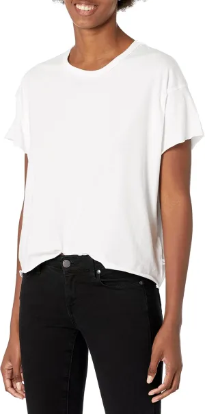 HonestBaby Short Sleeve Boxy T-Shirts Crew Neck Tees Comfy Fit 100% Organic Cotton for Women