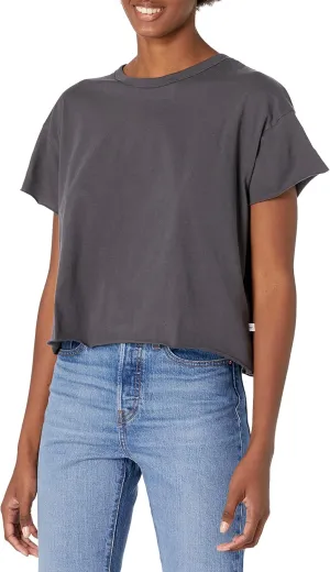 HonestBaby Short Sleeve Boxy T-Shirts Crew Neck Tees Comfy Fit 100% Organic Cotton for Women
