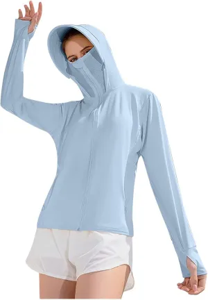 Hooded Shirt for Women Summer Sun Protection Cooling Long Sleeve Lightweight Hiking Camping Outdoor Clothing 2025