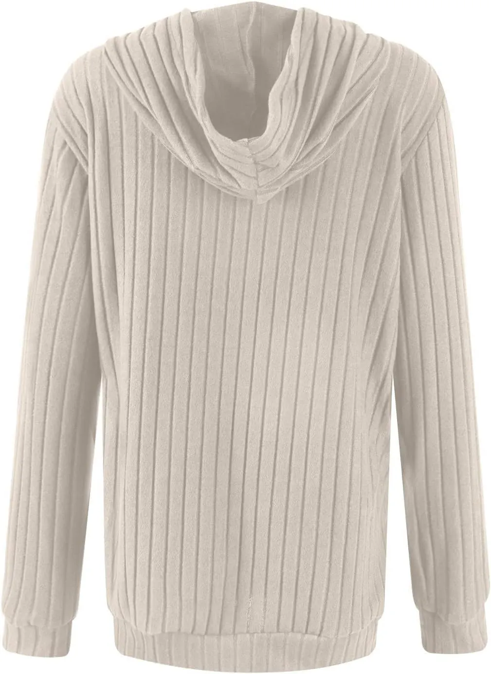 HXHYQKP Hooded Sweater Women Long Sleeve Shirts Casual Pullover Sweatshirts Knitted Sweaters Loose Tunic Tops with Pockets