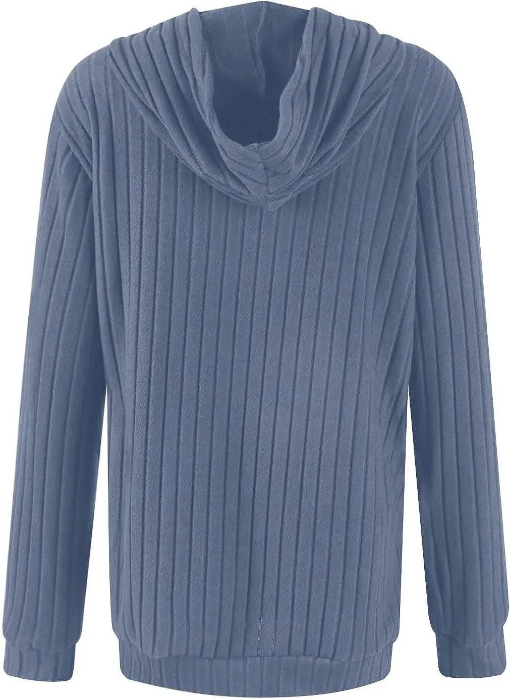 HXHYQKP Hooded Sweater Women Long Sleeve Shirts Casual Pullover Sweatshirts Knitted Sweaters Loose Tunic Tops with Pockets