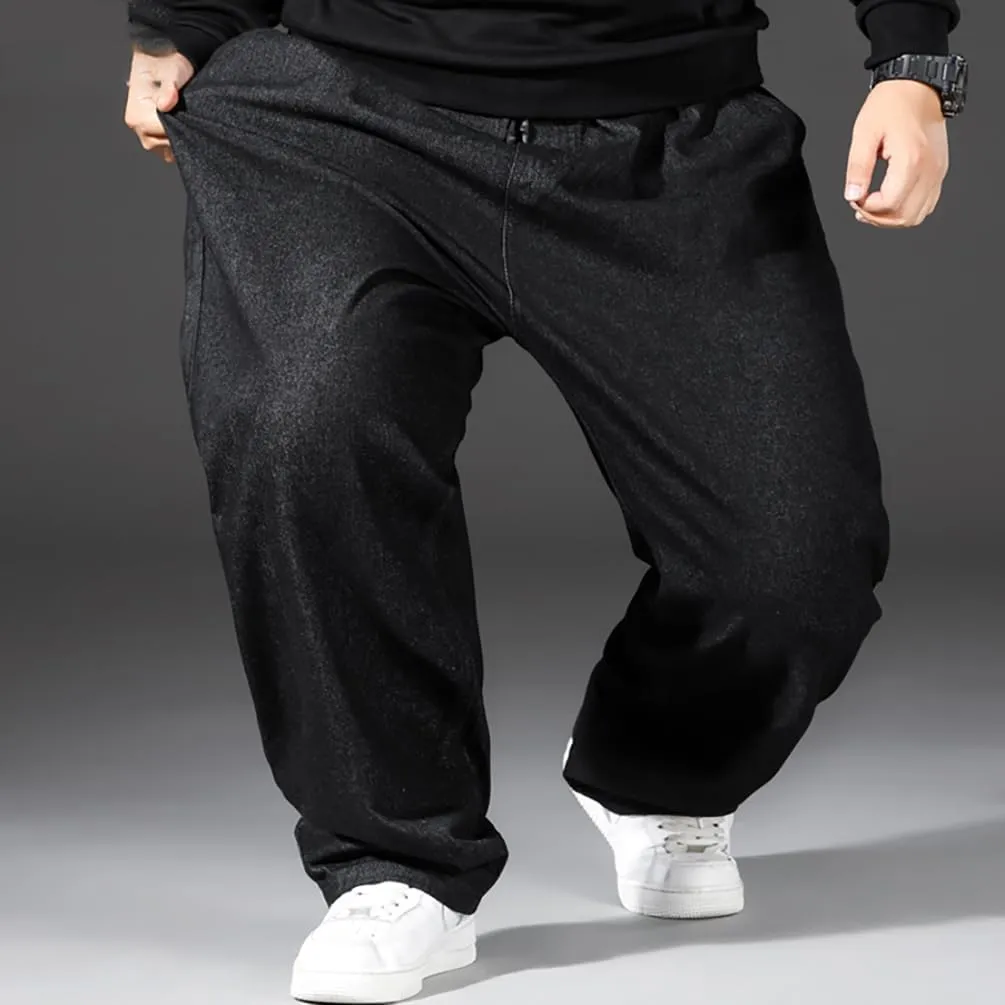 Jean Joggers for Men Loose Fit Elastic Waist Denim Pants