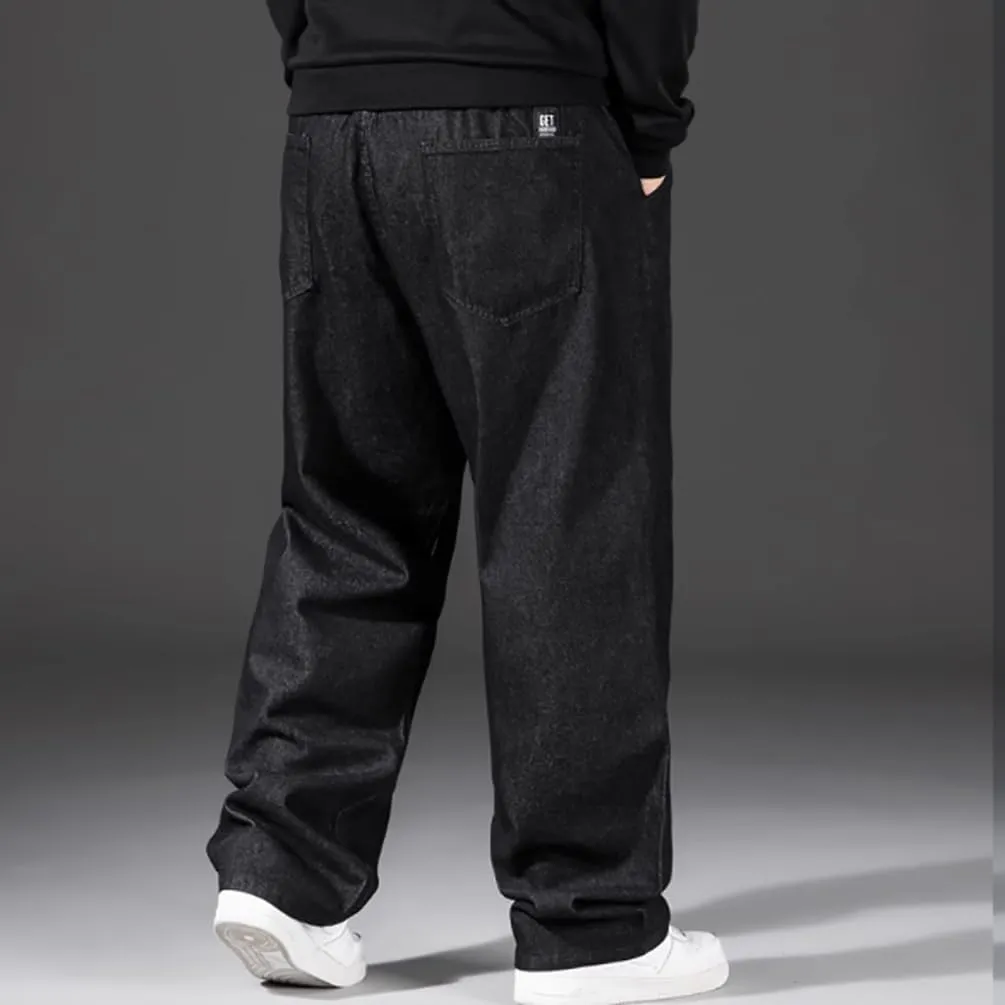 Jean Joggers for Men Loose Fit Elastic Waist Denim Pants