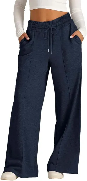 Kids Girls Wide Leg Baggy Sweatpants Cute Cargo Pants High Waisted Stretchy Joggers with Pocket Girl Joggers Clothes