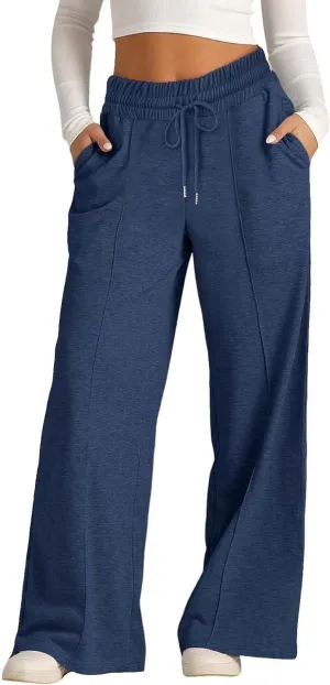 Kids Girls Wide Leg Baggy Sweatpants Cute Cargo Pants High Waisted Stretchy Joggers with Pocket Girl Joggers Clothes