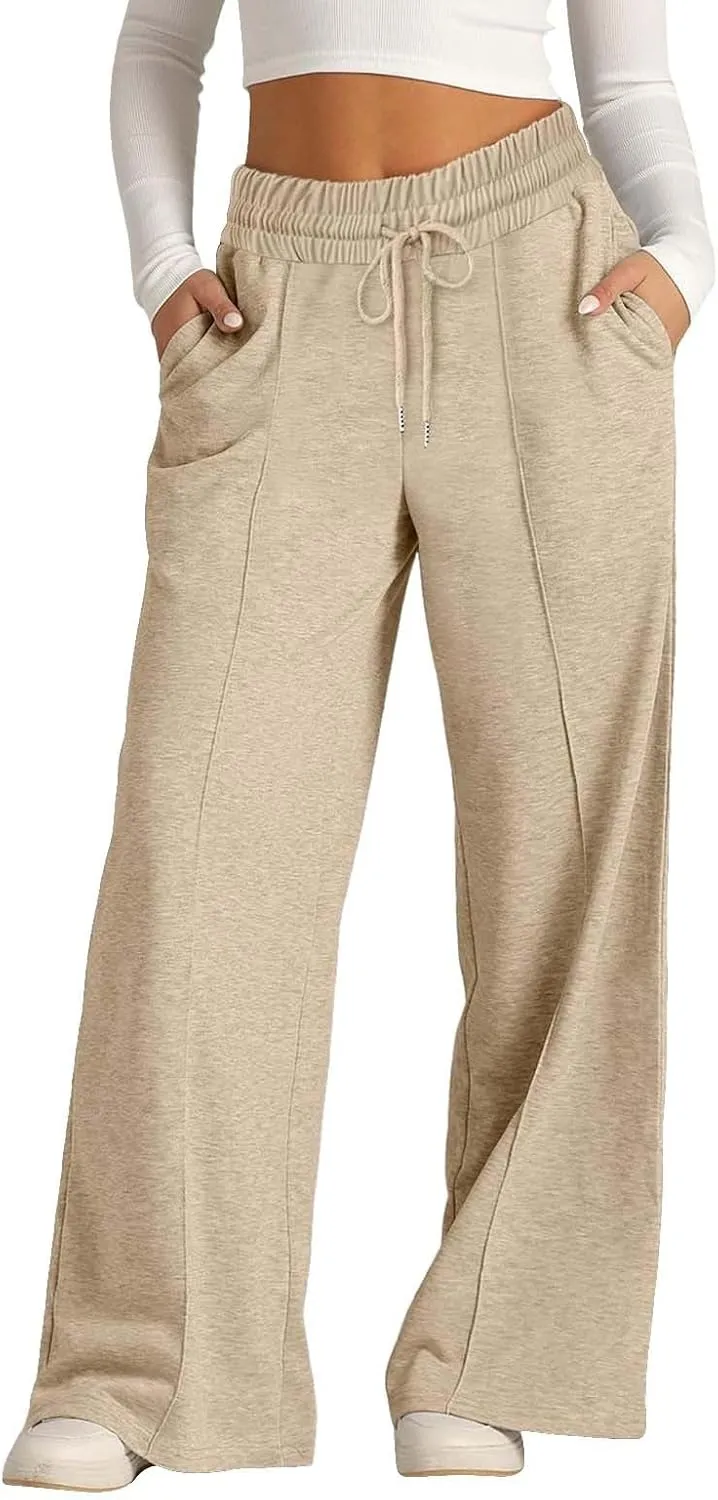 Kids Girls Wide Leg Baggy Sweatpants Cute Cargo Pants High Waisted Stretchy Joggers with Pocket Girl Joggers Clothes