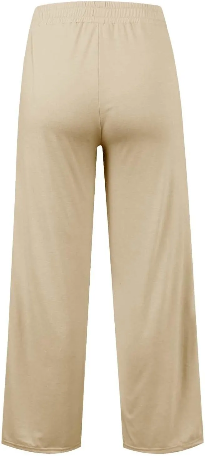 Kids Girls Wide Leg Baggy Sweatpants Cute Cargo Pants High Waisted Stretchy Joggers with Pocket Girl Joggers Clothes