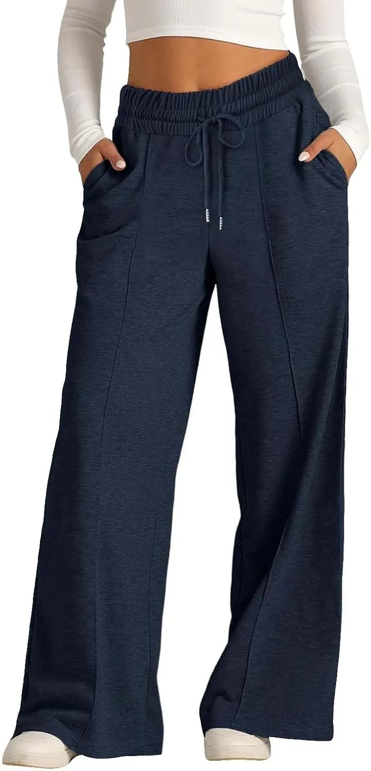 Kids Girls Wide Leg Baggy Sweatpants Cute Cargo Pants High Waisted Stretchy Joggers with Pocket Girl Joggers Clothes
