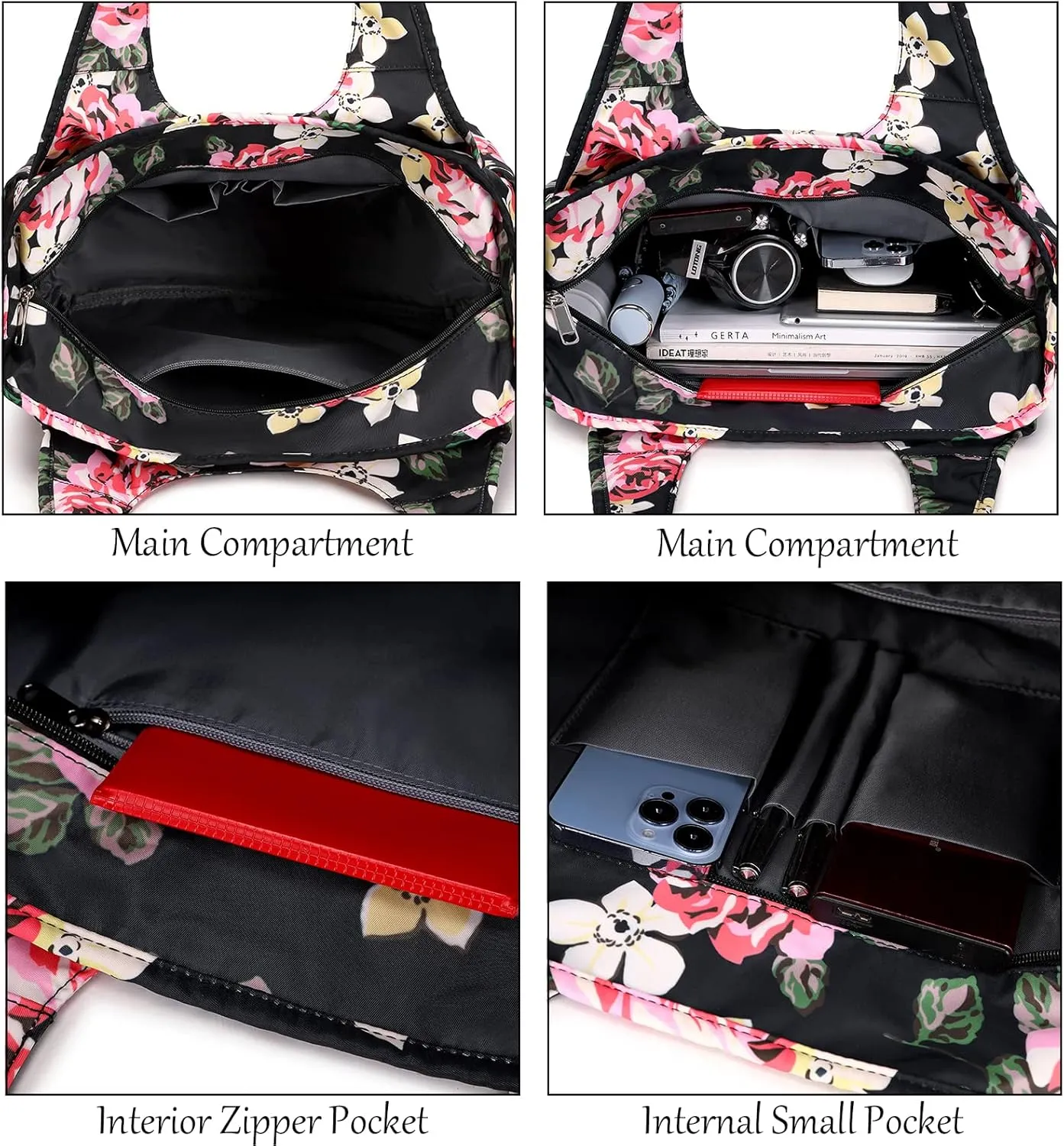 KYALOU Utility Large Tote Bag, Women Casual Shoulder Bags for Work Gym Beach Travel Shopping Grocery College