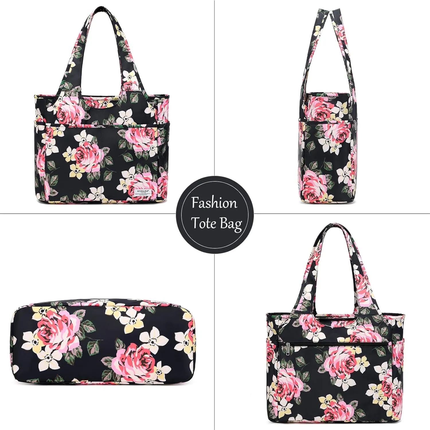 KYALOU Utility Large Tote Bag, Women Casual Shoulder Bags for Work Gym Beach Travel Shopping Grocery College