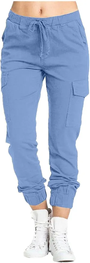 Lightweight Cargo Pants Pocket Belt Casual Jeans Womens High Waist Pants Y2K Pants Corduroy Pants