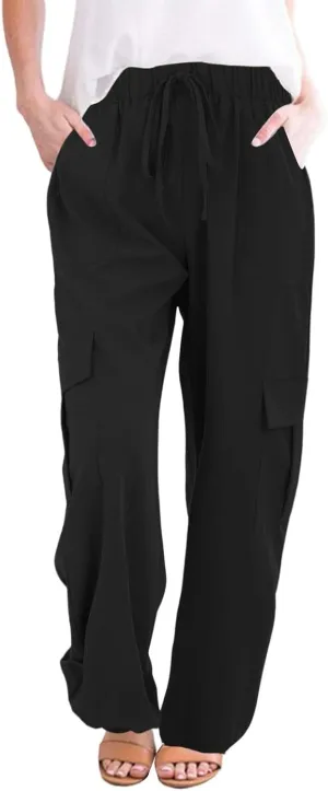 Lightweight Cargo Pants Pocket Belt Casual Jeans Womens High Waist Pants Y2K Pants Corduroy Pants