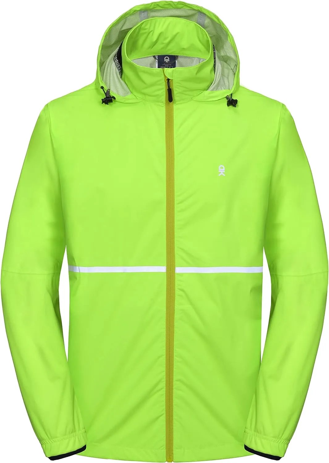 Little Donkey Andy Men's Packable Rain Running Jackets Cycling WindBreakers Lightweight Reflective Windproof