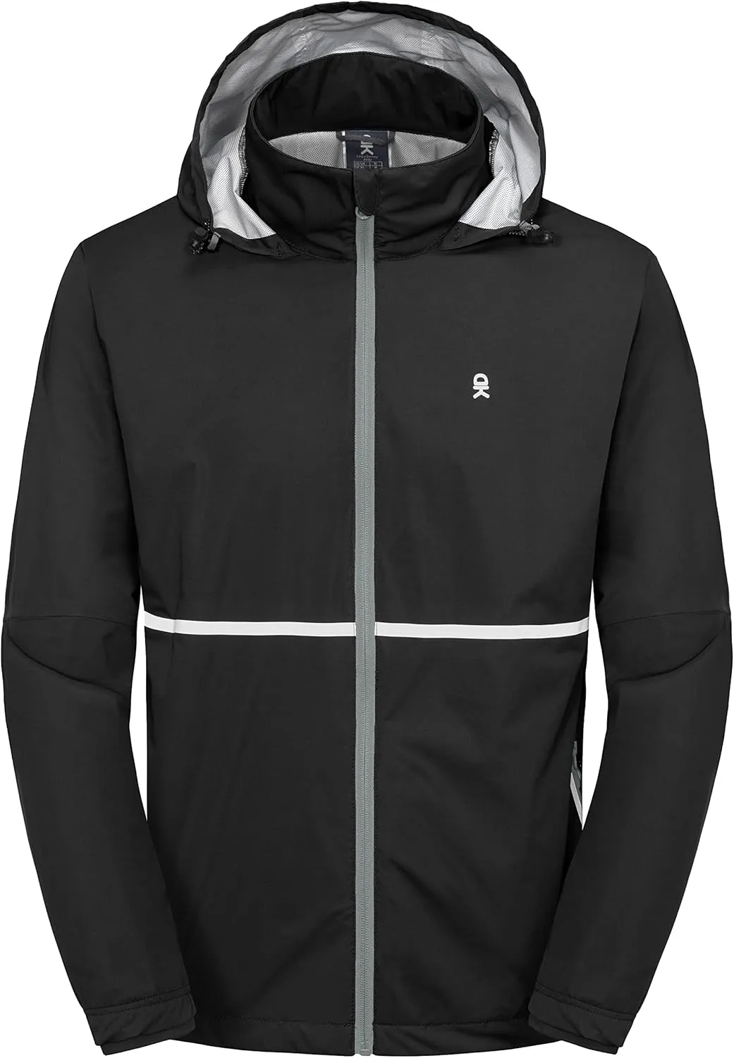 Little Donkey Andy Men's Packable Rain Running Jackets Cycling WindBreakers Lightweight Reflective Windproof