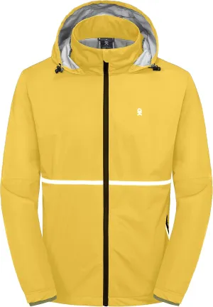 Little Donkey Andy Men's Packable Rain Running Jackets Cycling WindBreakers Lightweight Reflective Windproof