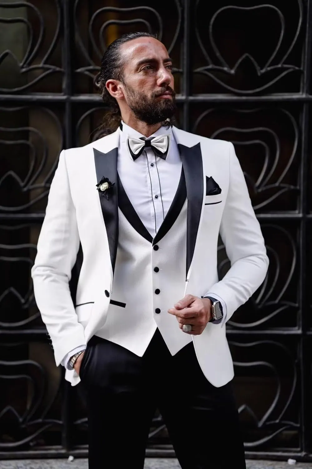 Men Tuxedo Suit Set 3 Piece Tux Wedding Suits Slim Fit Prom Tuxedos One Button Blazer Vest Pants Sets 2025