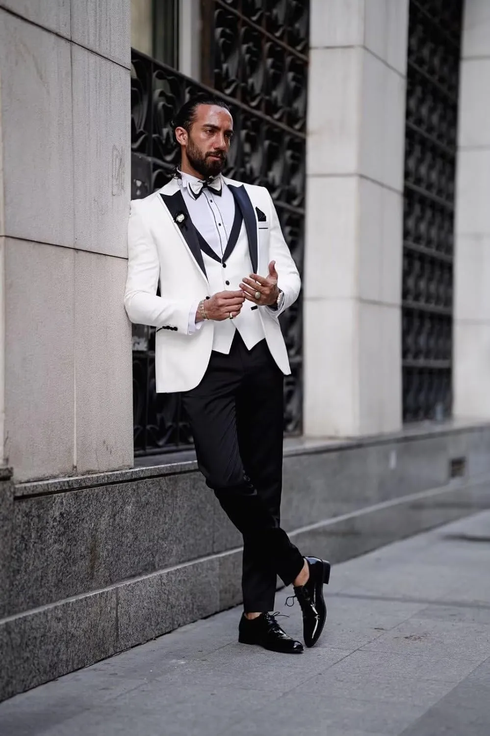 Men Tuxedo Suit Set 3 Piece Tux Wedding Suits Slim Fit Prom Tuxedos One Button Blazer Vest Pants Sets 2025