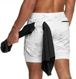 Mens 2 in 1 Running Shorts Quick Dry with Liner
