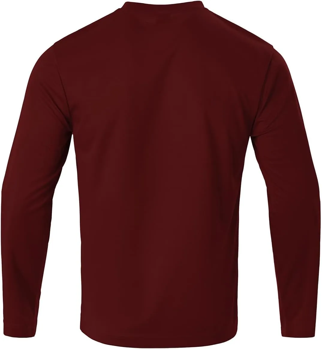 Mens Active Athletic T-Shirts Quick Dry Crew Neck Tees Fishing Hiking Long Sleeve Shirt Multipack