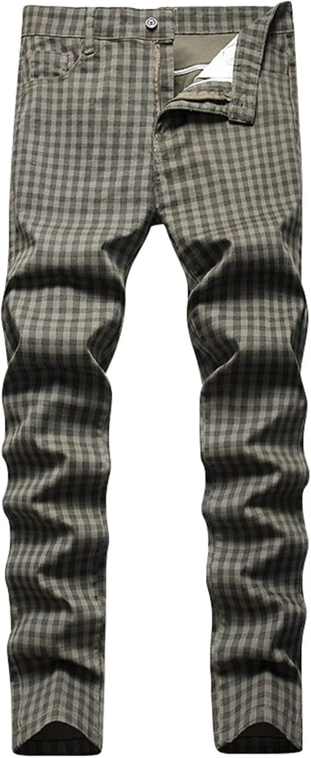 Men's Athletic-Fit Jean Casual Jeans Straight Leg Plus Size Fashion Pants Flat Front Hidden Comfort Waistband Pant