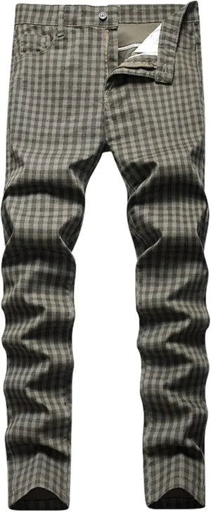 Men's Athletic-Fit Jean Casual Jeans Straight Leg Plus Size Fashion Pants Flat Front Hidden Comfort Waistband Pant