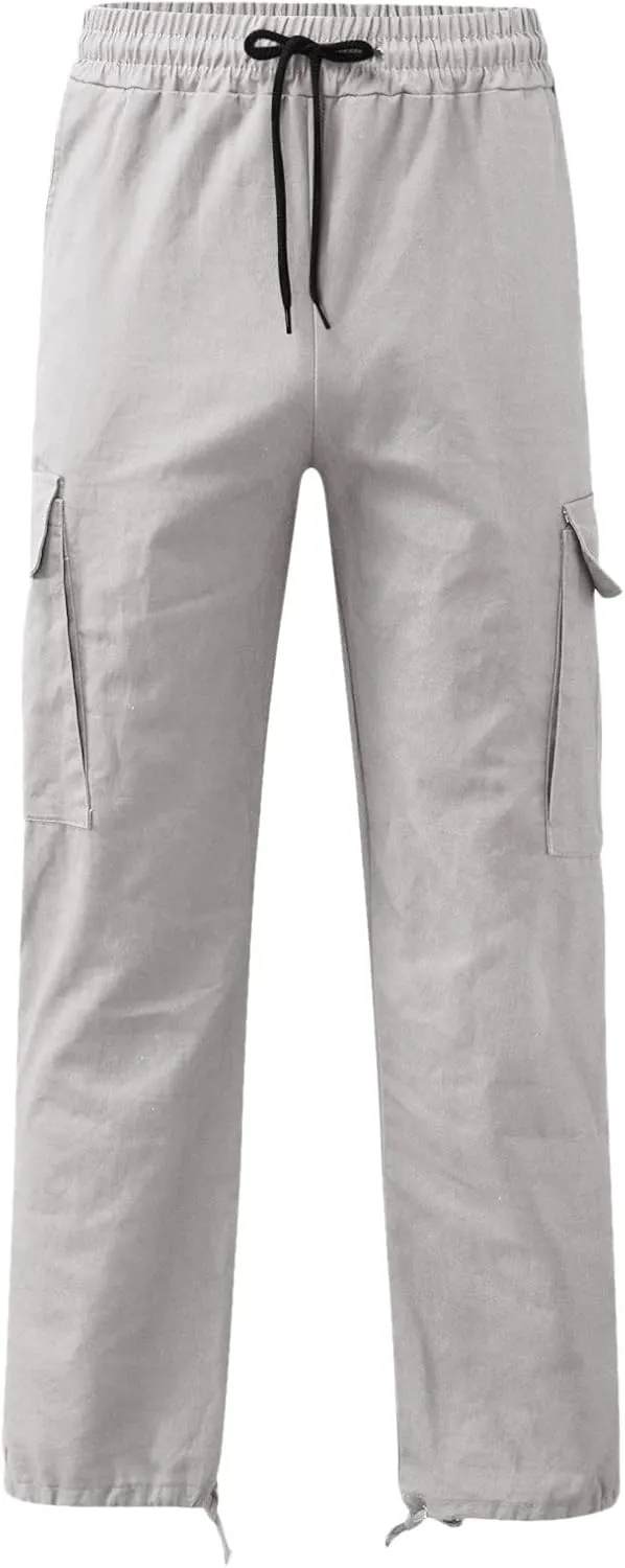 Mens Cargo Pants Relaxed Fit Hiking Sweatpants Casual Athletic Jogger Sports Outdoor Trousers with Pockets