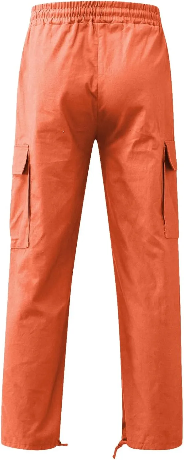 Mens Cargo Pants Relaxed Fit Hiking Sweatpants Casual Athletic Jogger Sports Outdoor Trousers with Pockets