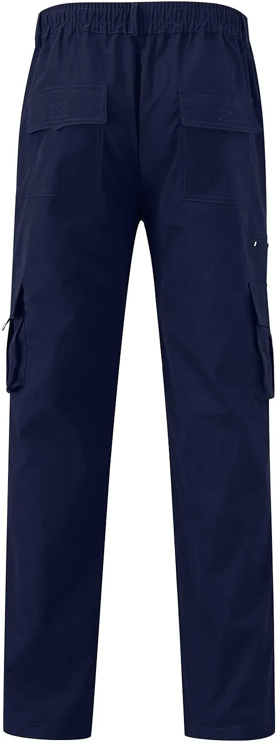 Mens Cargo Pants Relaxed Fit Jogger Sweatpants Hiking Outdoor Trousers Sport Pants with Pockets for Men