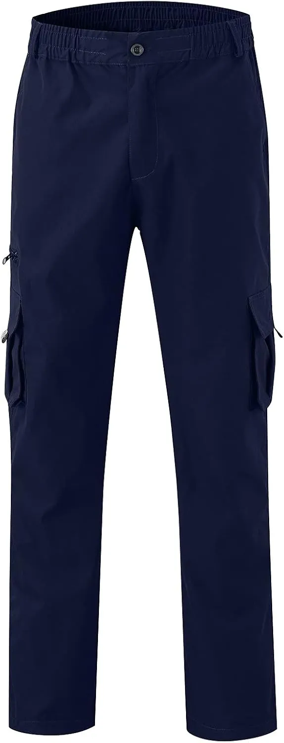 Mens Cargo Pants Relaxed Fit Jogger Sweatpants Hiking Outdoor Trousers Sport Pants with Pockets for Men