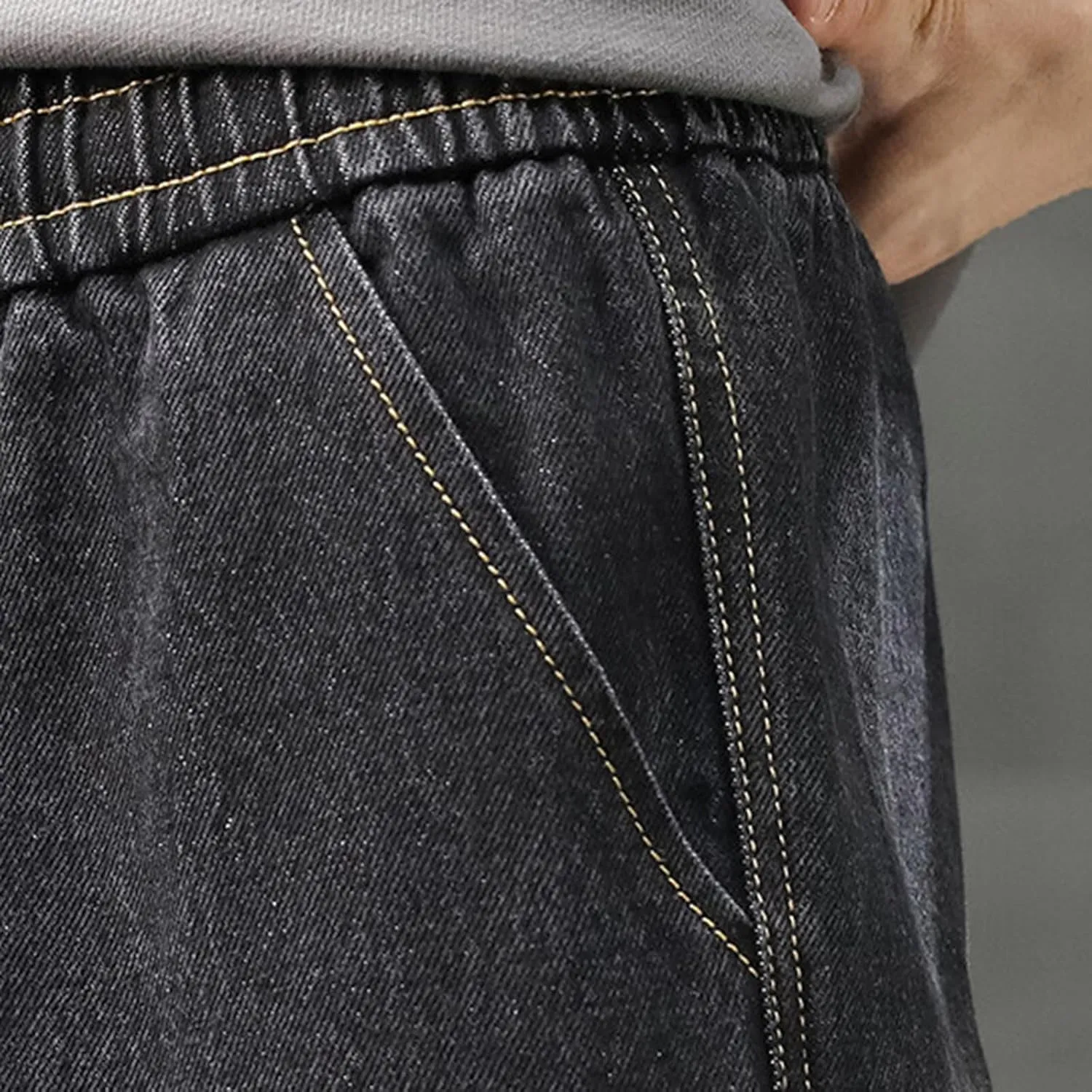 Men's Cargo Sweatpants Casual Fleece Joggers Drawstring Hiking Pants Workout Tactical Joggers Sweatpants for Men