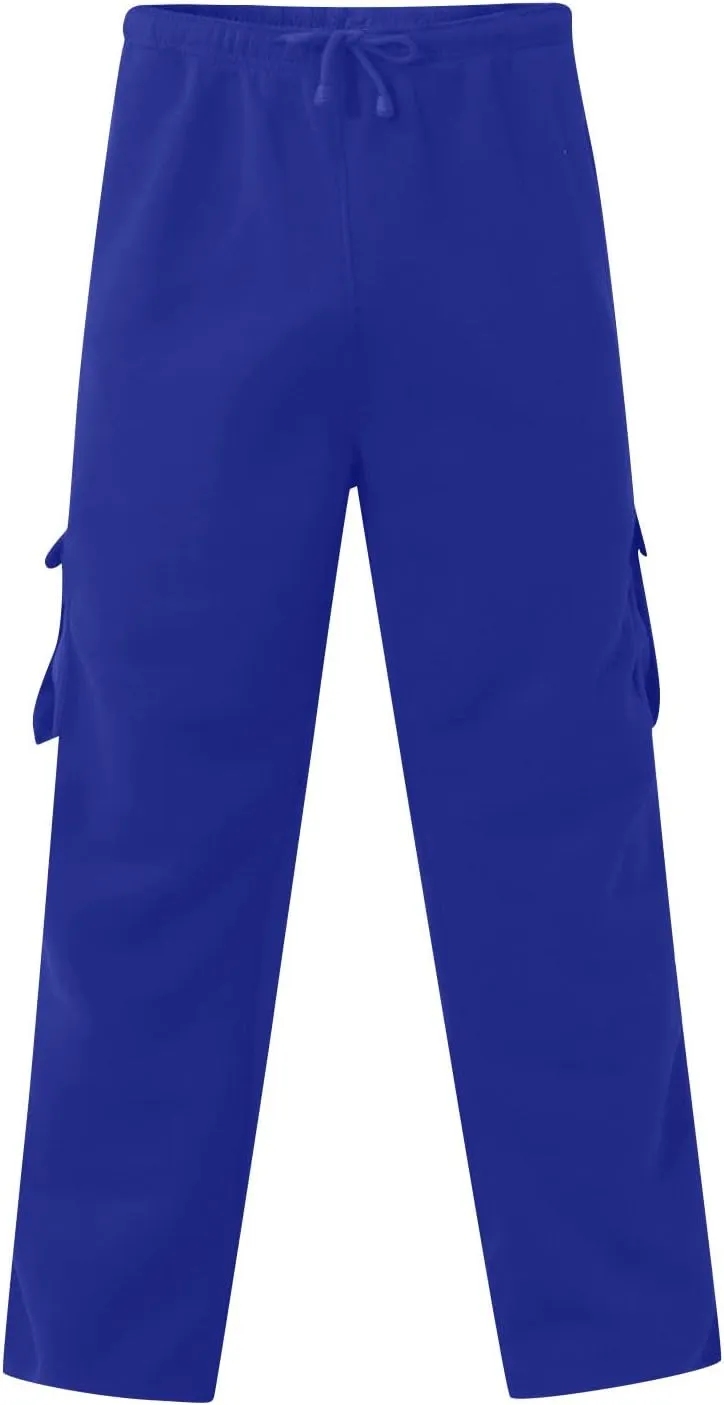 Mens Cargo Sweatpants with Pockets Stretch Drawstring Elastic Waist Sweatpants Slim Fit Pants 2024 Joggers Trousers
