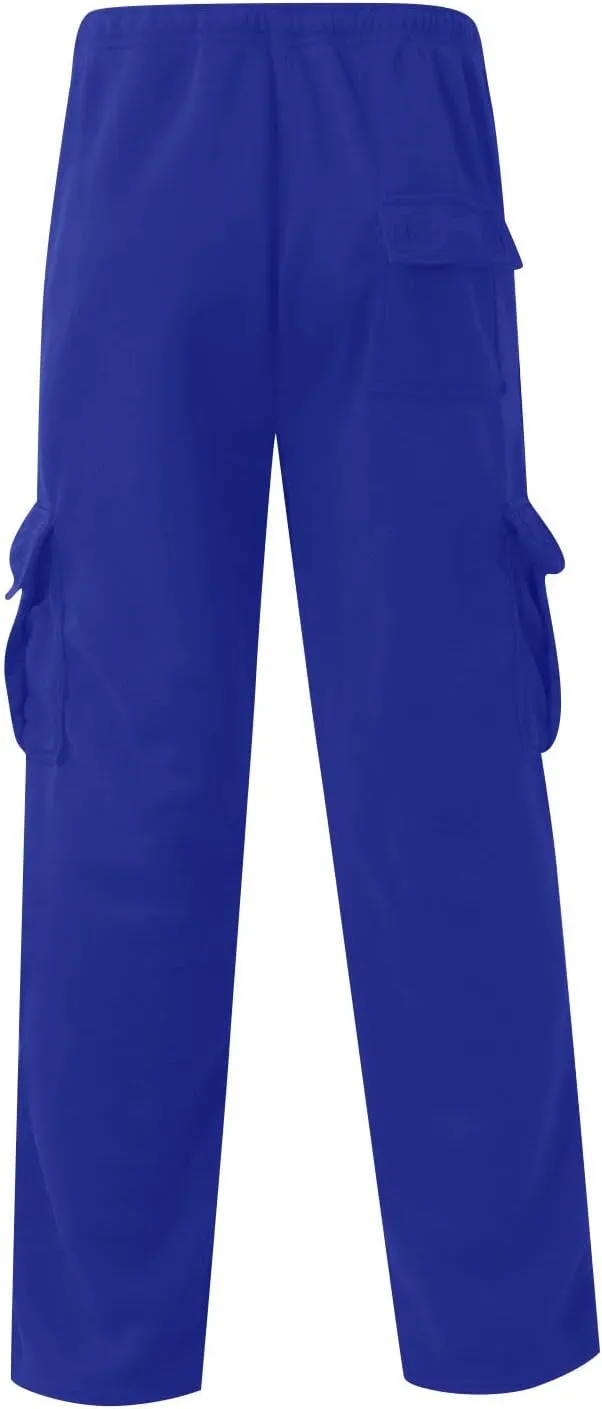 Mens Cargo Sweatpants with Pockets Stretch Drawstring Elastic Waist Sweatpants Slim Fit Pants 2024 Joggers Trousers