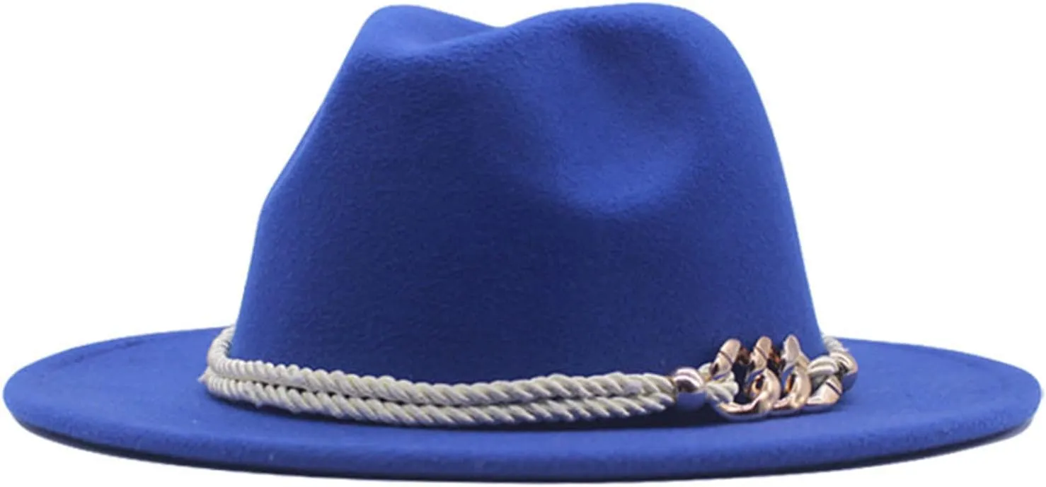 Men's Classic Fedora Hat Wide Belt Floppy Wool Womens Newsboy Caps Cowbody Hats Cowgirls Buckle Baseball Caps 2023