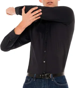 Mens Dry Fit Button Down Dress Shirts - Performance Slim Fit Shirts for Men