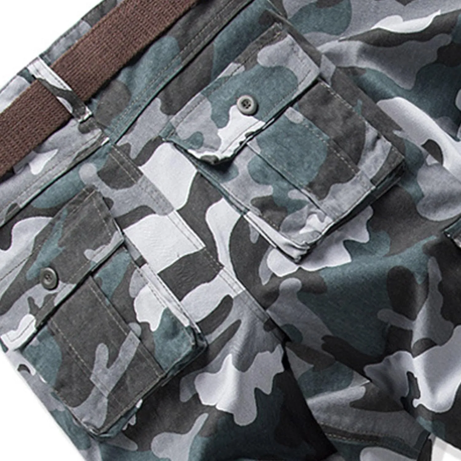 Mens Hiking Pants Cargo Trousers Hiking Pants 8 Pocket Plain Comfort Breathable Outdoor Daily Going Out Baggy Pants