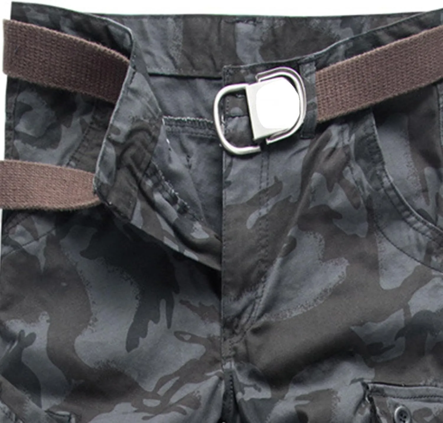 Mens Hiking Pants Cargo Trousers Hiking Pants 8 Pocket Plain Comfort Breathable Outdoor Daily Going Out Baggy Pants