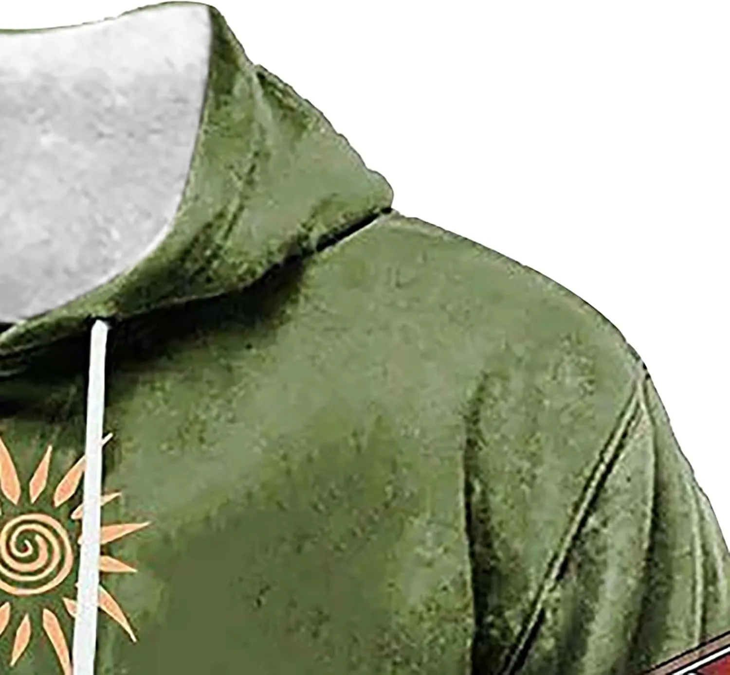 Men's Hooded Sweatshirts Long Sleeve Unisex Hooded Sweater Heart Shaped Printed Zipper With Plush Insulation Hooded