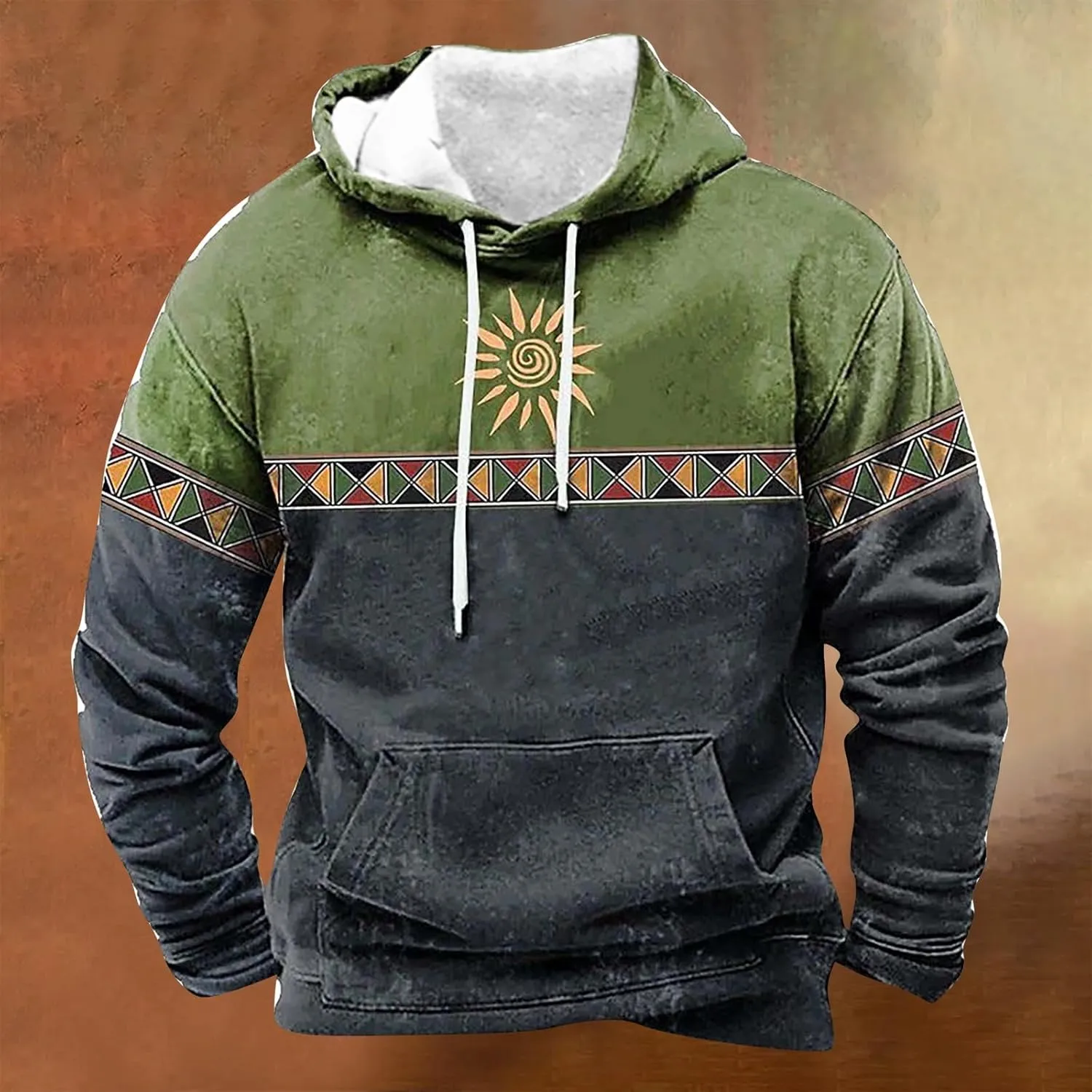Men's Hooded Sweatshirts Long Sleeve Unisex Hooded Sweater Heart Shaped Printed Zipper With Plush Insulation Hooded