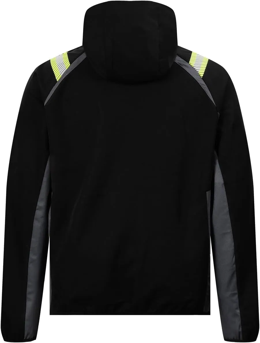 Mens Lightweight Jacket Soft Shell Windbreakers Water-resistant Hiking Safety Outerwear